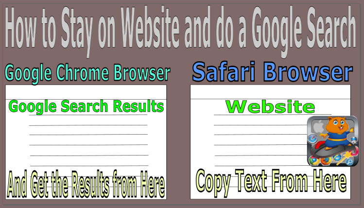 how to stay on webpage and do a google search